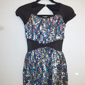 Curtain Call Costumes Sequin One Piece Size M